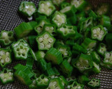 A picture of step 2 of Chilled Tofu with Okra and Umeboshi Pickled Plums.