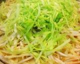 A picture of step 8 of Dan Dan Noodle Hot Pot with Lots of Cabbage and Bean Sprouts.