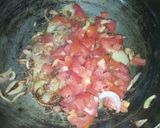 A picture of step 2 of Raw Banana curry.