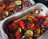 A picture of step 4 of Couscous with Roasted Vegetables and Grilled Pork Belly.