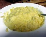 A picture of step 4 of Bangers and Garlic Onion Mash.