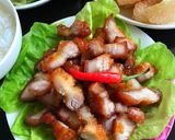 Hình bước làm 3 của món Ba rọi chiên mắm tỏi