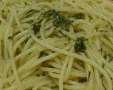 A picture of step 4 of Basil Sauce Pasta for One.