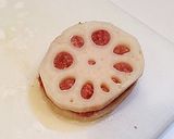 A picture of step 6 of Lotus Root Millfeuille with Garlic and Anchovy.