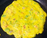 A picture of step 4 of Veg masala omelette.
