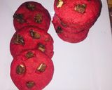 A picture of step 4 of Red velvet chocolate cookies.