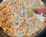 Foto del paso 5 de la receta: Macarrones con salsa de pera y salmón