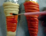 A picture of step 5 of Easter Crescent Roll Carrots Filled With Egg Salad.