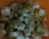 A picture of step 2 of Baby corn tofu salad.