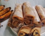 Foto langkah ke 3 dari resep Dadar gulung pisang coklat.