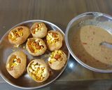 A picture of step 1 of Bhel puri.