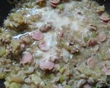Foto del paso 3 de la receta: Empanadas🥟 xl de atún🥙 salchicha🍗pollo🌰cebolla y queso🧀