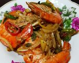 Gambar langkah 4 resipi Udang Galah Masak Butter.