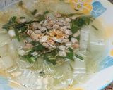 Hình bước làm 2 của món Canh cải thảo nấu hến