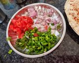 A picture of step 1 of Masala papad.