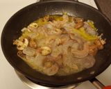 A picture of step 4 of Shrimp Scampi with No Carb Gluten Free Pasta.