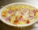 A picture of step 5 of Steamed Pizza Bread with Pancake Mix.
