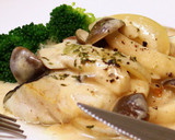 A picture of step 8 of Cod with Mushroom Cream Sauce.