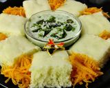 A picture of step 12 of Rava Dhokla (Tricolour).