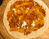 A picture of step 2 of Achari Paratha.