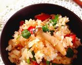 A picture of step 12 of Rice Salad with Tomatoes, Shimeji Mushrooms, and Watercress.