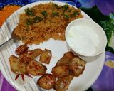 A picture of step 12 of Sindhi pulav.
