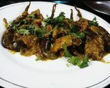 A picture of step 8 of Begun Bahaar (spicy Eggplant or Aubergine).