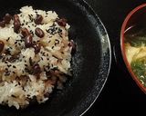 A picture of step 5 of Edamame Rice with Shio-Koji.