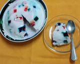 A picture of step 3 of Milk Pudding With Colourful Jelly.