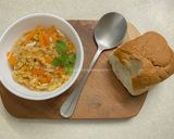 A picture of step 4 of Red lentil and garlic soup.