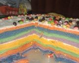 Foto langkah ke 8 dari resep Rainbow cake/ kue pelangi.