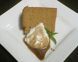 A picture of step 12 of Chiffon Cake with Kuromitsu and Kinako.