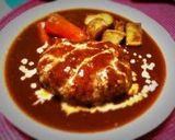 A picture of step 7 of Hamburger Steaks Simmered in Sauce.