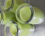 A picture of step 6 of Thick and Rich Matcha Green Tea Blancmange.