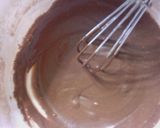 A picture of step 4 of sunshines buttermilk cocoa cake.