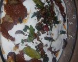 A picture of step 1 of Baigan borani.