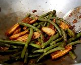 A picture of step 7 of Spicy French Beans & Baby Corn Stir Fry.