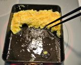 A picture of step 2 of Tamagoyaki with Rakkyo Pickles For Bento or Breakfast.