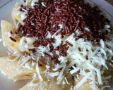 Foto langkah ke 5 dari resep Pisang Kukus Cokelat Keju.