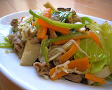 A picture of step 5 of Use Up Leftover Vegetables! Quick Meat and Vegetable Stir-Fry.