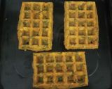 A picture of step 3 of Moongh dal veggie waffle.