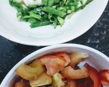 Hình bước làm 3 của món Đậu bắp xào sốt cà chua Eat clean (21k) (150 calories)