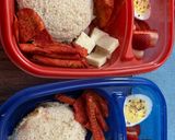 A picture of step 1 of Doritos Dinamita Bento lunch.