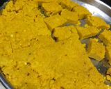 A picture of step 2 of "Besan dhokli sabji with ghee Paratha and caramelized dhokli".