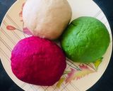 A picture of step 4 of Tricolour Puri.