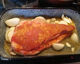 Sült bőrös császár, barbecue szósszal recept fázis 3 fotója
