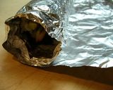 A picture of step 4 of California Roll Made With Aluminum Foil.