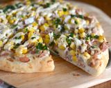 A picture of step 9 of No cheese! Tuna and corn pizza!.