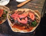 A picture of step 4 of Beef shawarma sandwich.