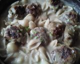 Foto del paso 6 de la receta: Pasta🍝 de conchitas con albóndigas de arvejas😋😊🤔
